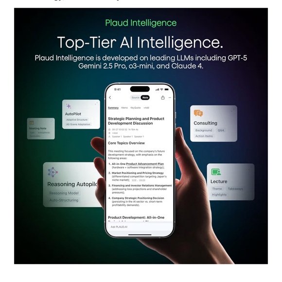 SEALED Plaud NotePin Bundle Wearable AI Memory Capsule Black 64G Bluetooth - Picture 12 of 13